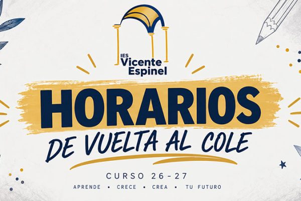 HORARIOS VUELTA AL COLE 15 DE SEPTIEMBRE